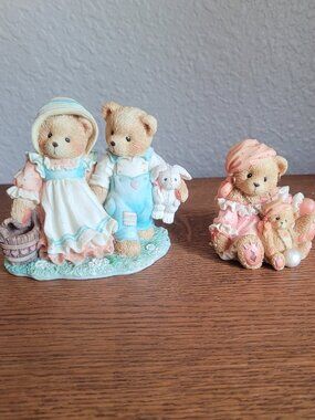 2 Cherished Teddies 1994" Jack and Jill" & 1995 "Carrie" by Patricia Hillman